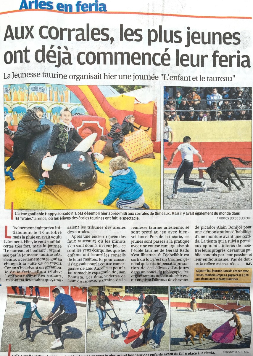 Happycionado avec la Jeunesse Taurine d'Arles