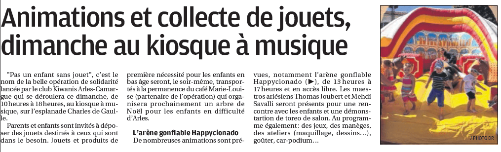 Happycionado dans La Provence - 4 décembre